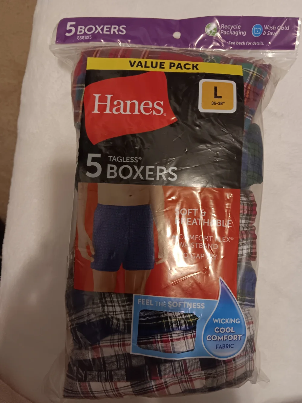 Hanes Men's Boxer Briefs Pack - Black and Gray